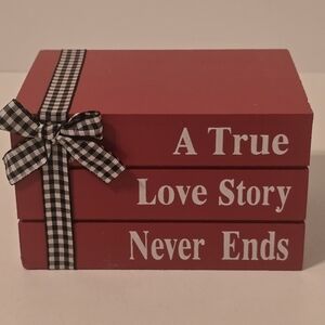 Valentine's Day Book Stack